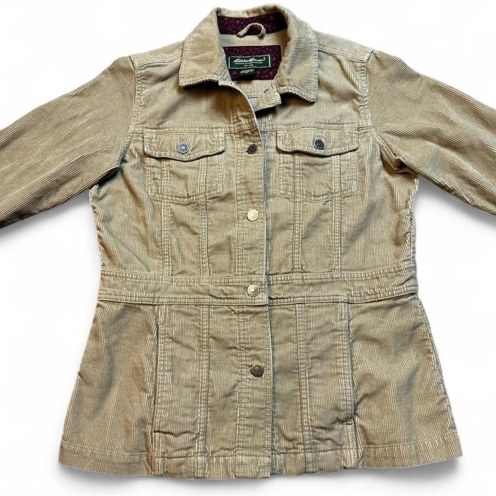 Eddie Bauer brown corduroy‎ casual indie jacket size medium